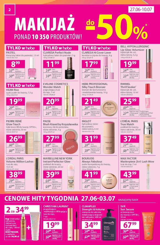Gazetka promocyjna Hebe str. 2
